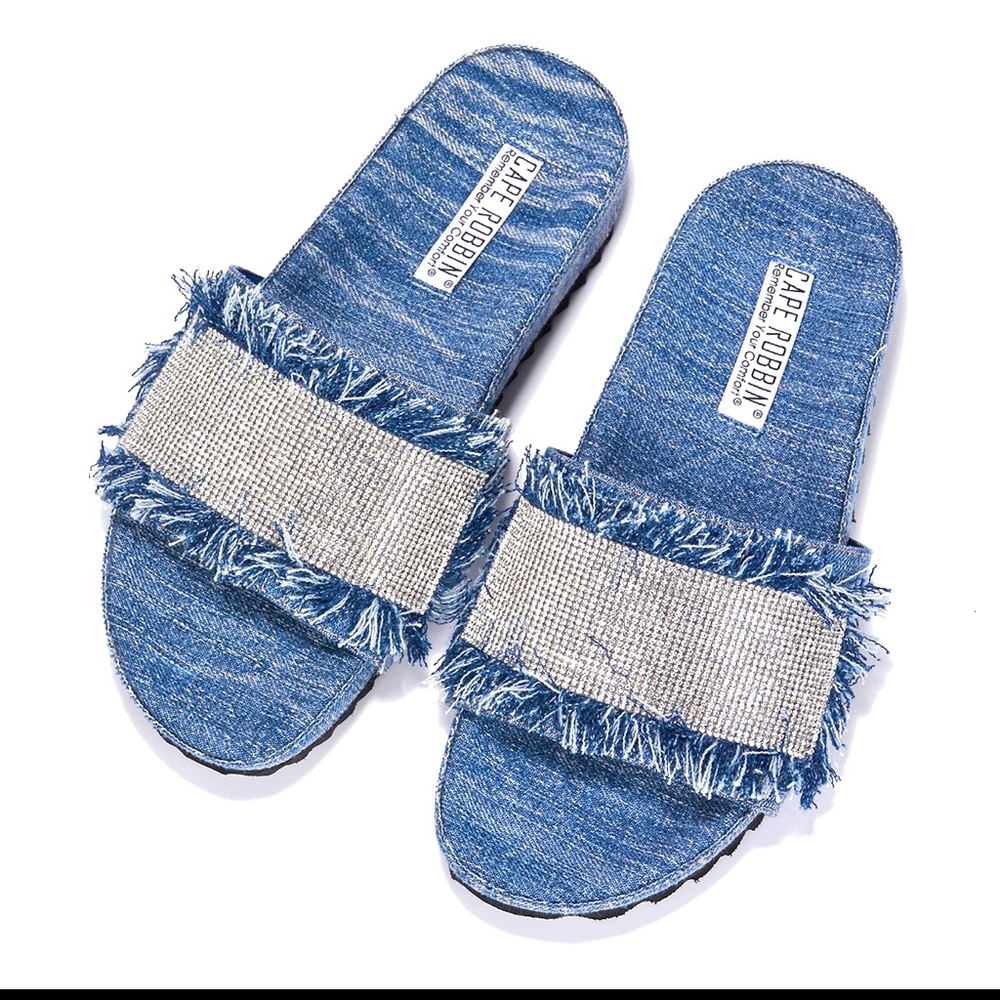 Denim sandals